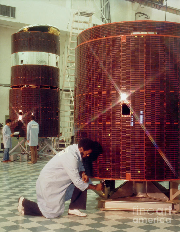 Final Check On Two Commercial Satellites. Photograph by Nasa/science Photo Library