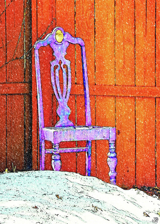 Finding a Chair at the End of a Minnesota Winter Digital Art by Gary Olsen-Hasek