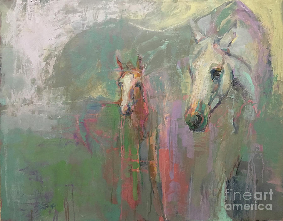 Horse Painting - Finding Our Way by Kimberly Santini