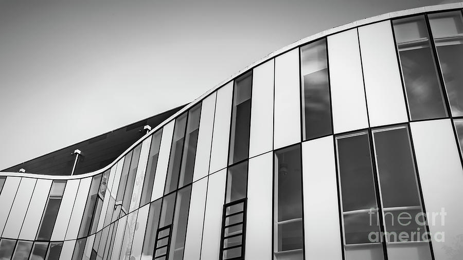 Fine Art Modern Architecture Helsingborg Arena Abstract Wavy Photograph by Antony McAulay