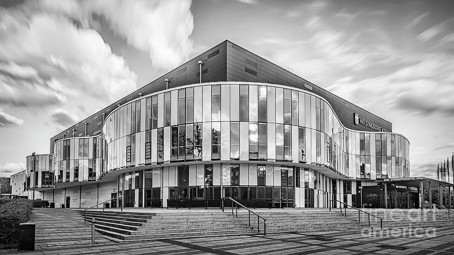 Architecture Photograph - Fine Art Modern Architecture Helsingborg Arena Panorama by Antony McAulay
