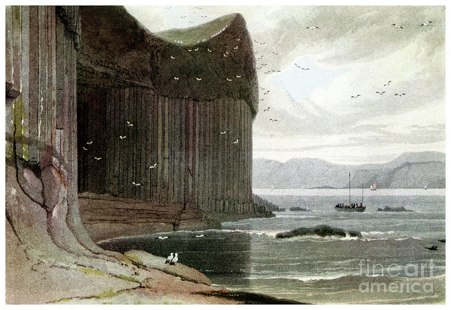 Fingals Cave, Staffa, Outer Hebrides Drawing by Print Collector