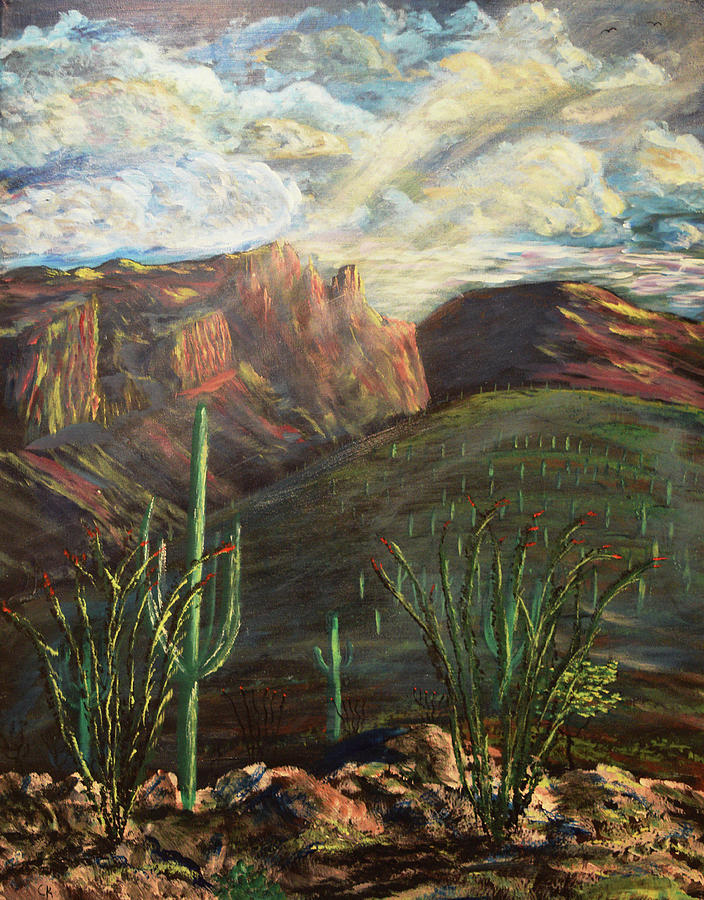Finger Rock Morning Painting by Chance Kafka