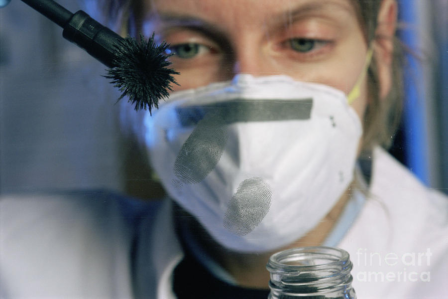 Fingerprint Detection At A Crime Scene Photograph By Philippe Psaila ...