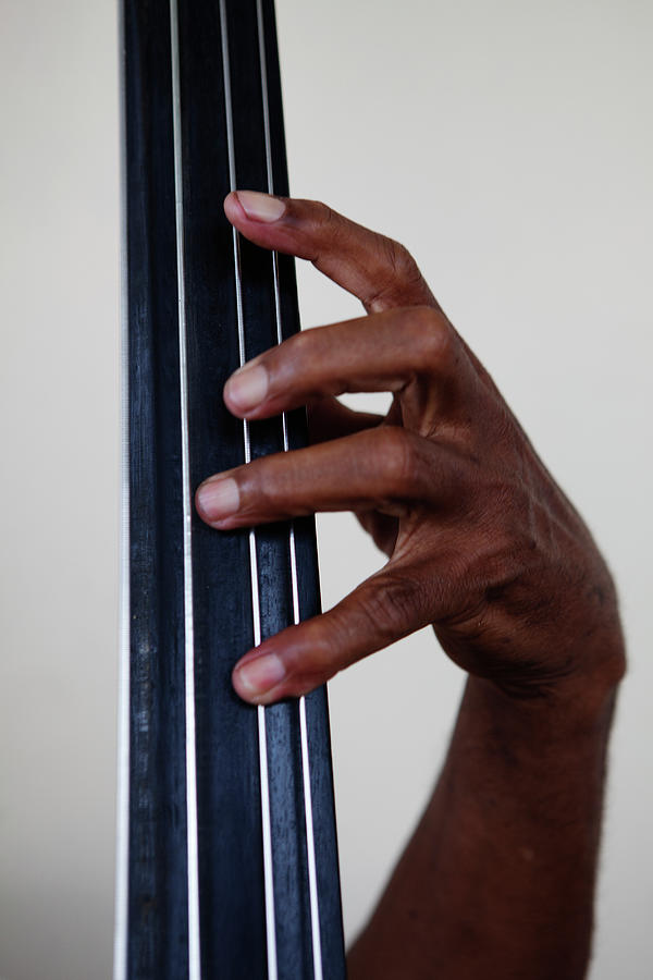 Fingers On A Double Bass Photograph by Russell Monk