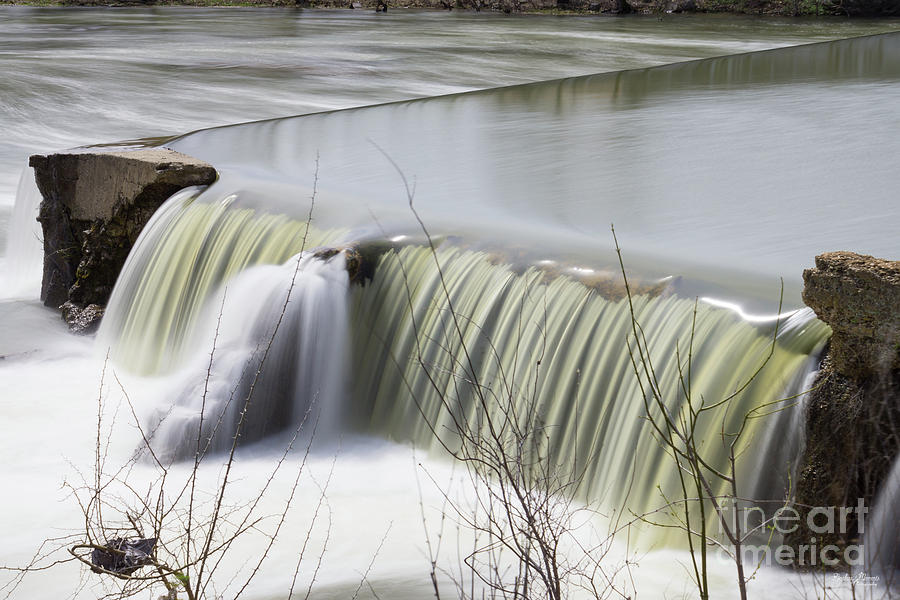 Finley River Dam Waterfall Photograph by Jennifer White