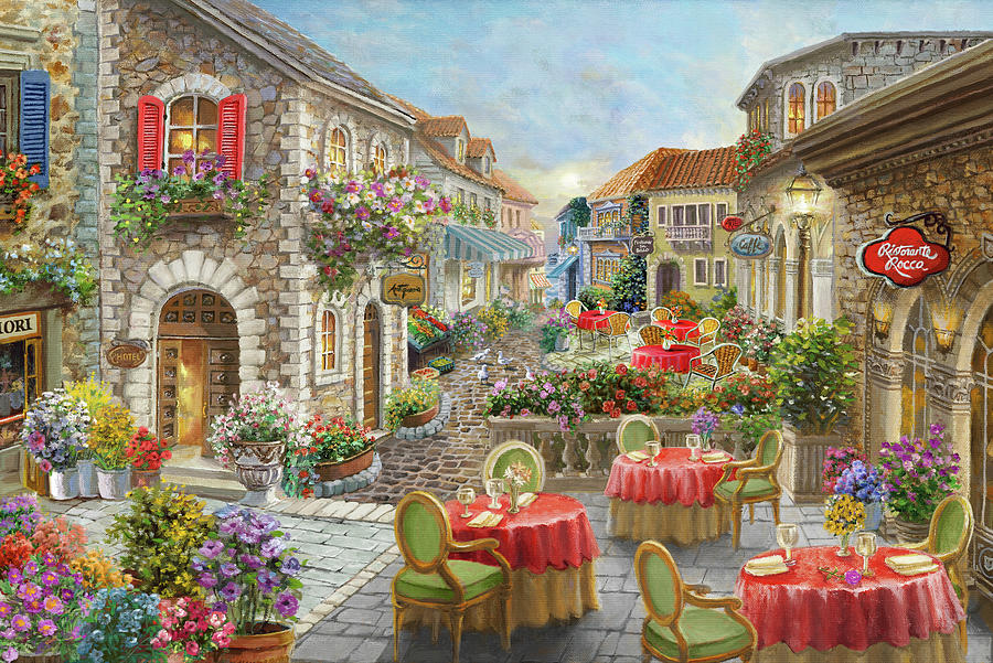 Flower Painting - Fiori Caffes by Nicky Boehme