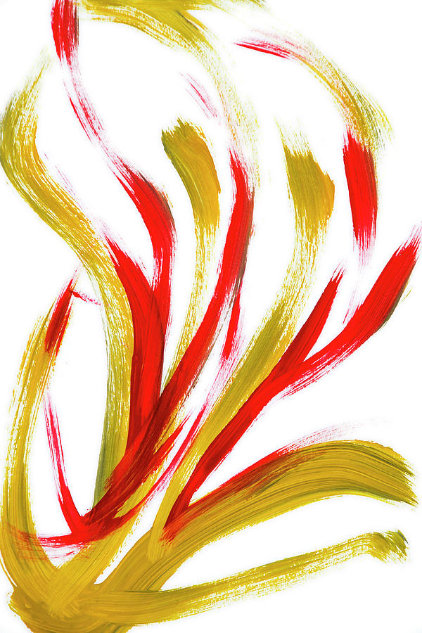 Abstract Painting - Fire Abstract Painting by Christina Rollo