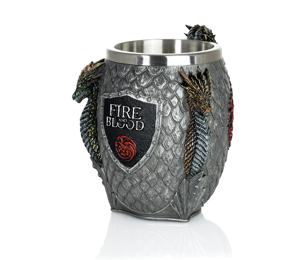 Fire and Blood tankard from Game of Thrones series Photograph by Steven Heap