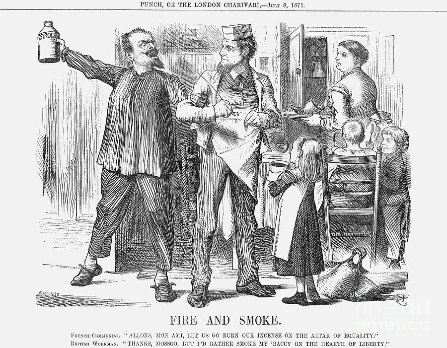 Fire And Smoke, 1871. Artist Joseph Drawing by Print Collector