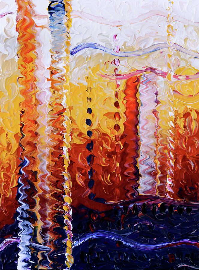 Fire and Water Painting by Bari Rhys