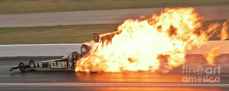 Drag Racing Photograph - Fire at 300 MPH by Billy Knight