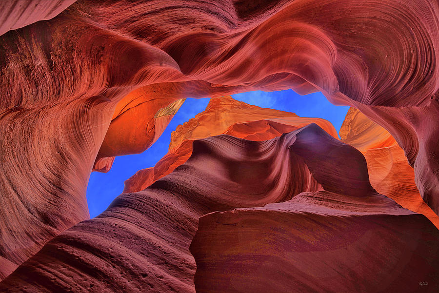 Fire Beneath the Sky in Antelope Canyon Photograph by Greg Norrell