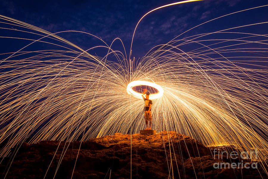 Heat Photograph - Fire Dancing On The Rocks by Infinity T29 Heat Photograph - Fire Dancing On The Rocks by Infinity T29