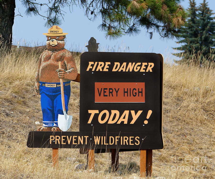 Fire Danger Sign, Montana Photograph by Catherine Sherman