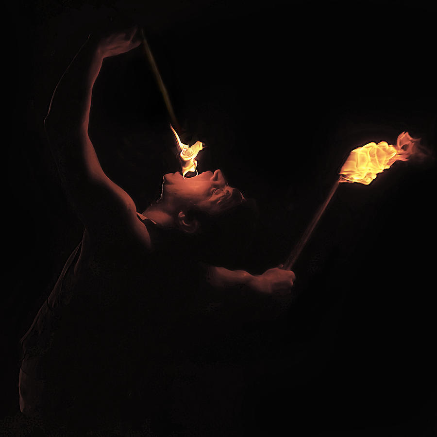 Fire Photograph - Fire Eater_02 by Nebula