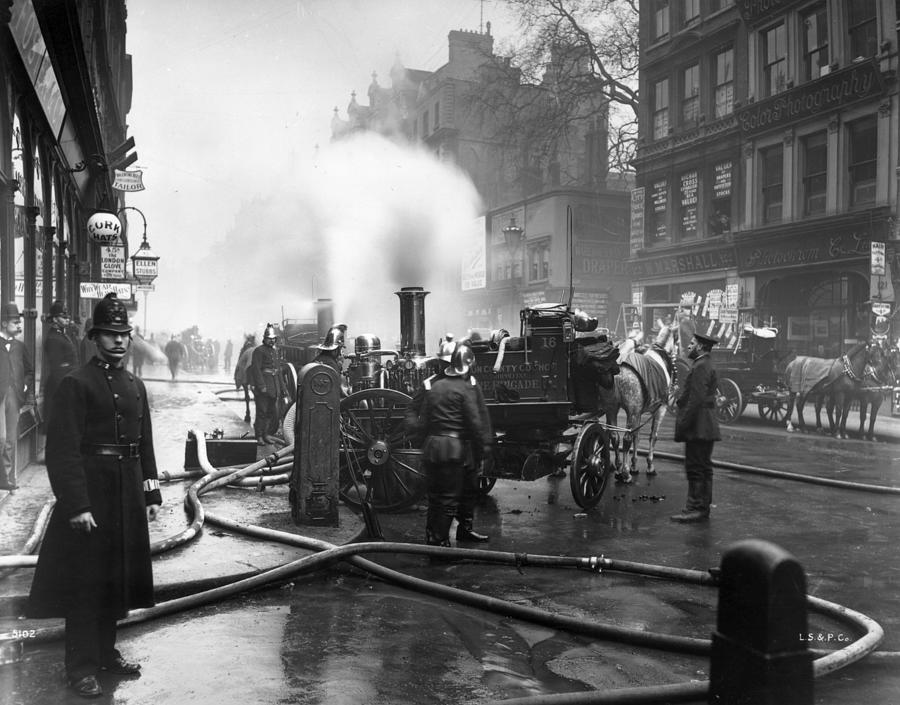 Fire Engine Photograph by London Stereoscopic Company