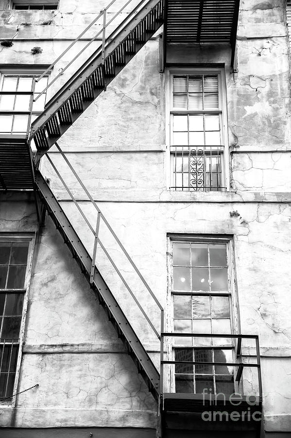 Fire Escape Angle in New Orleans Photograph by John Rizzuto