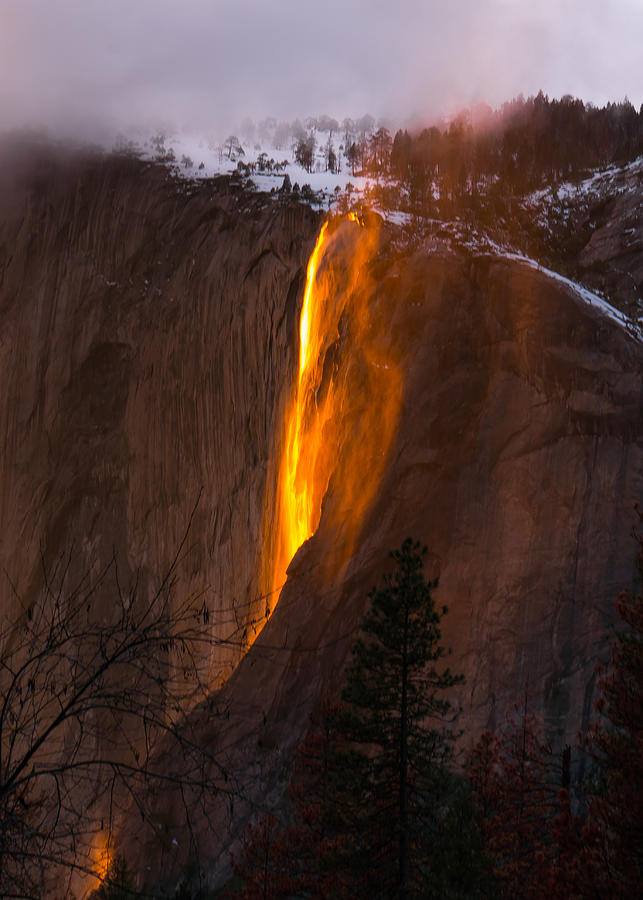 Yosemite National Park Photograph - Fire Fall 2 by Eunice Kim