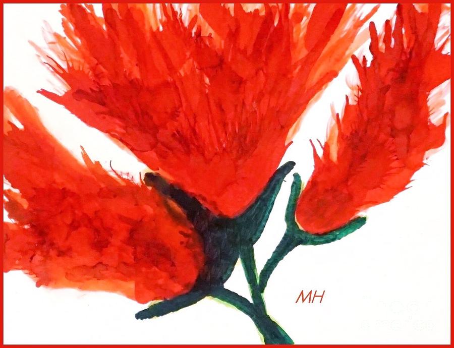 Abstract Flower Painting - Fire Flower by Marsha Heiken Abstract Flower Painting - Fire Flower by Marsha Heiken