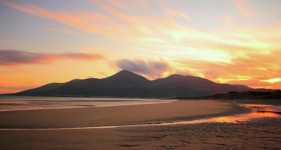 Fire In The Sky At Murlough Mournes Photograph by Stephen Wallace Photography