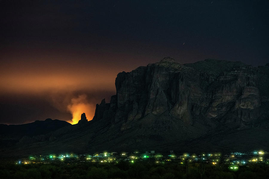 Fire In The Superstitions  Photograph by Saija Lehtonen