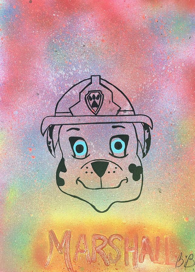 Dog Painting - Fire Marshall by Bianca  Bee