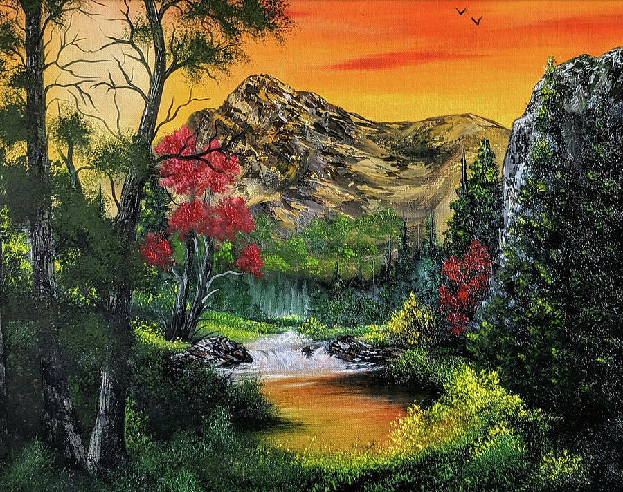 Fire Mountain Painting by Teri Lindley - Fine Art America