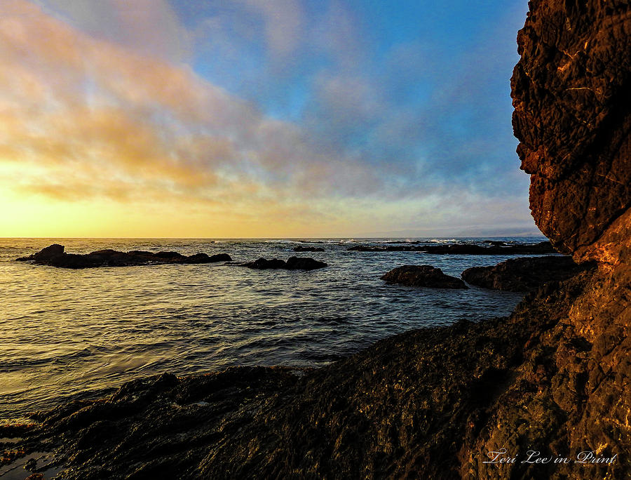 Sunset Photograph - Fire on the Rocks by Teri Lee