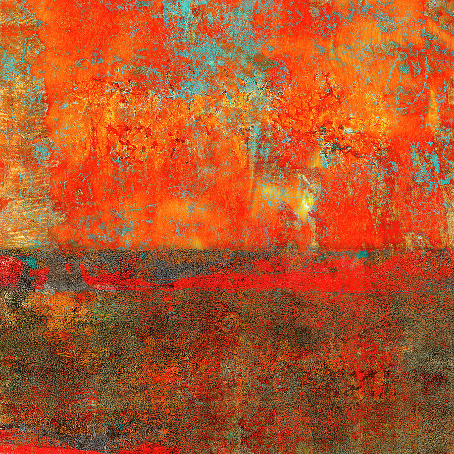 Abstract Photograph - Fire on the Water by Carol Leigh