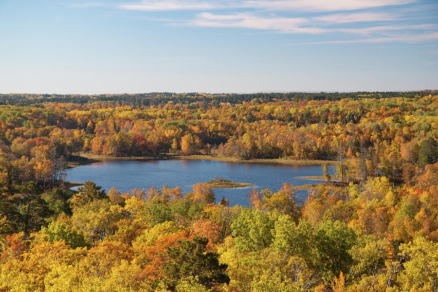 Fire Tower View of Autumn Photograph by Rolf Jacobson - Fine Art America