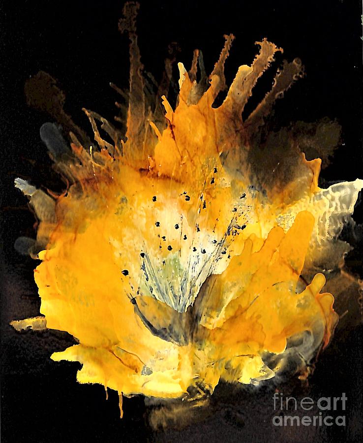 Firecracker Floral Painting by Patty Donoghue