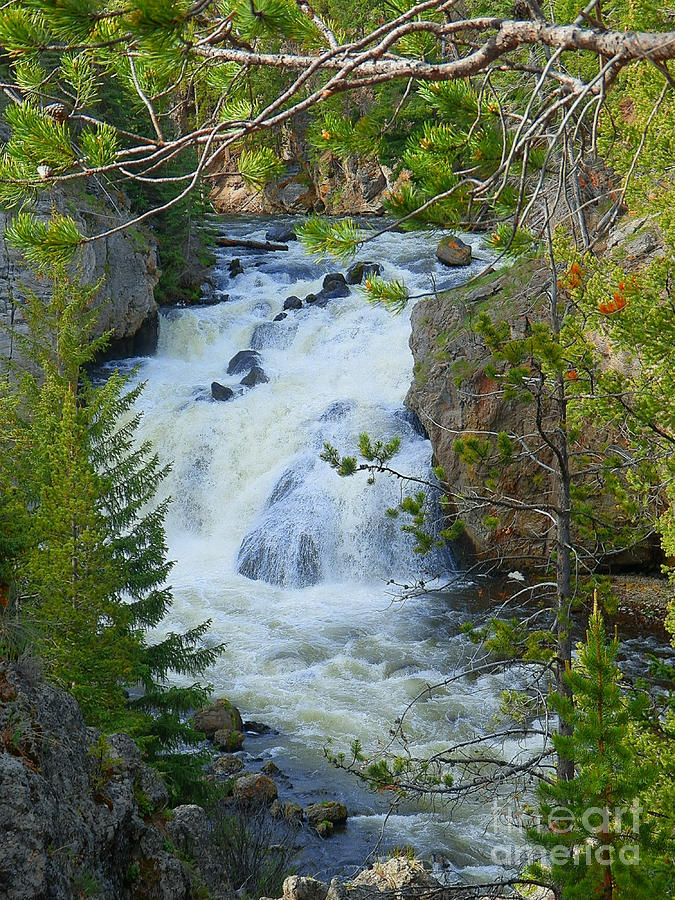 Firehole River Waterfall Yellowstone National Park Photograph by Art ...