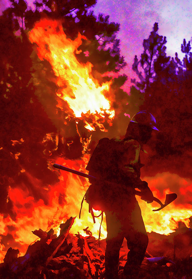 Fireline at Dusk Photograph by Robert Potts