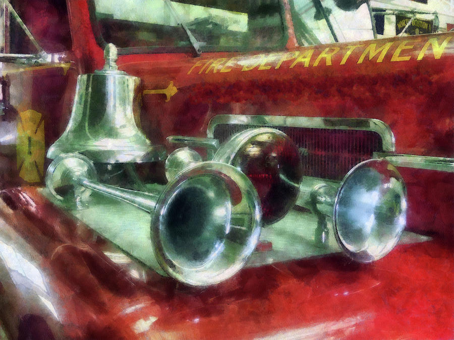 Fireman - Fire Engine Horns and Bell Photograph by Susan Savad