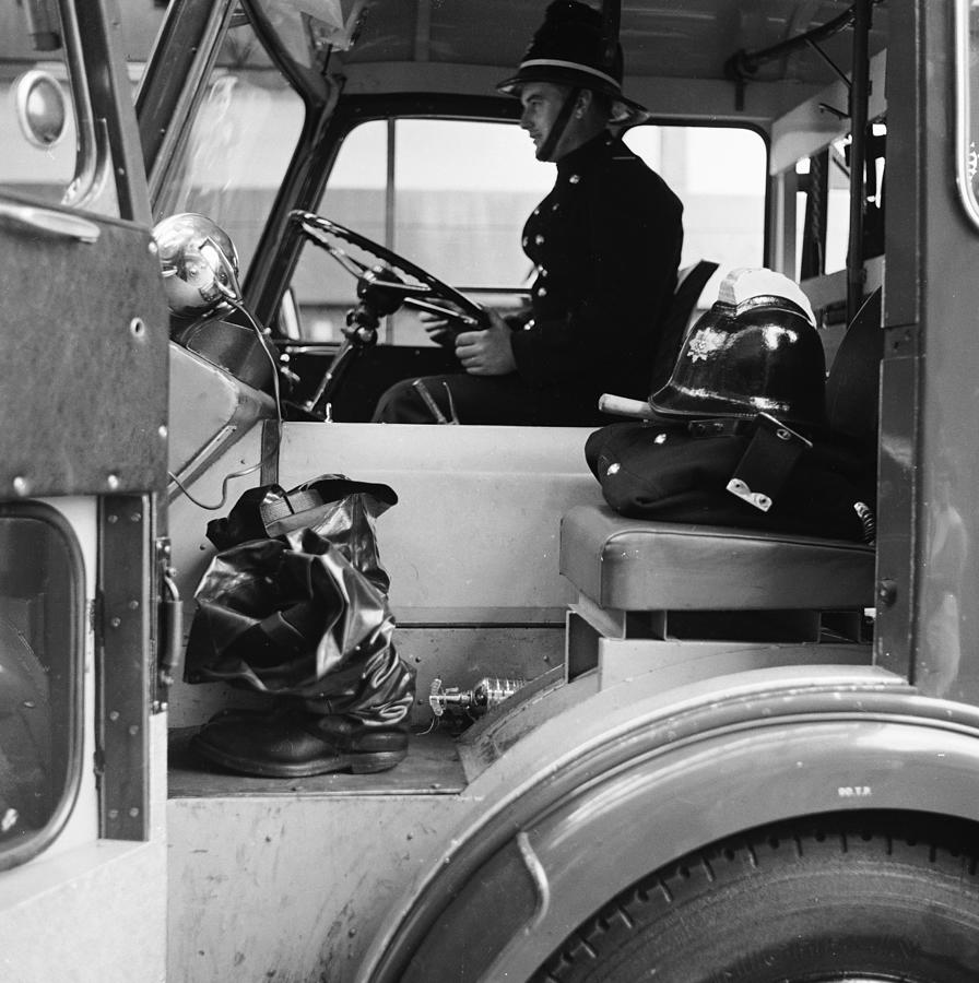 Black And White Photograph - Fireman Sam by Chaloner Woods