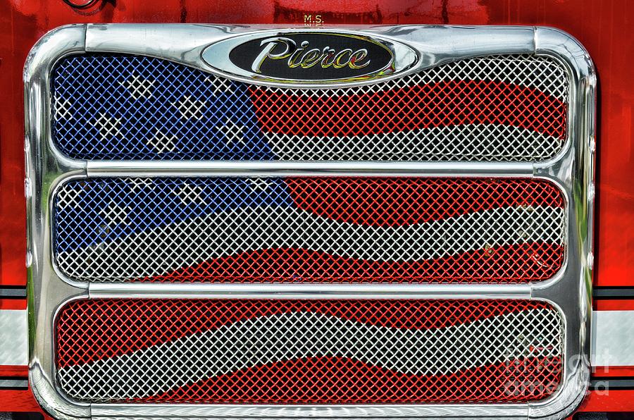 Firetruck USA Grill Photograph by Paul Ward