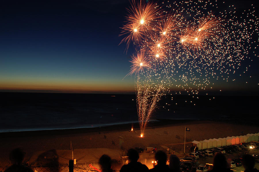 Firework At The Beach Photograph by Photo By Rudi Steenbruggen