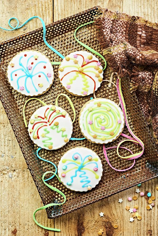 Firework Biscuits For Children's Parties england Photograph by Jonathan