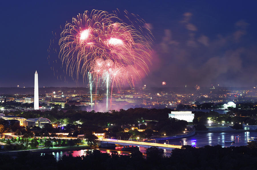 Fireworks Arlington, Va Photograph by The Washington Post Fine Art