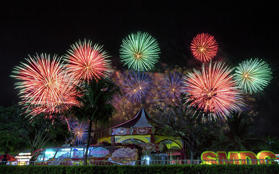 Fireworks Carnival Photograph by Rene Bernal | Pixels