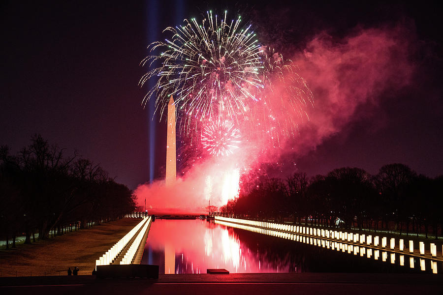 Fireworks Celebrating Presidential Photograph by The Washington Post