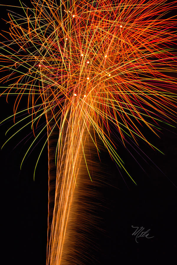 Fireworks Cone Photograph by Meta Gatschenberger