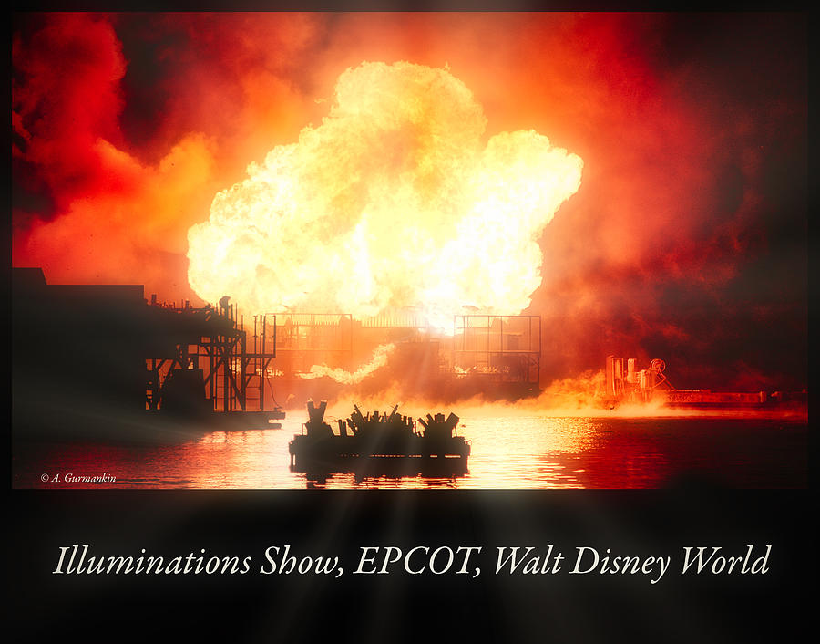 Fireworks Display, Illuminations Show, EPCOT, Walt Disney World Photograph by A Macarthur Gurmankin