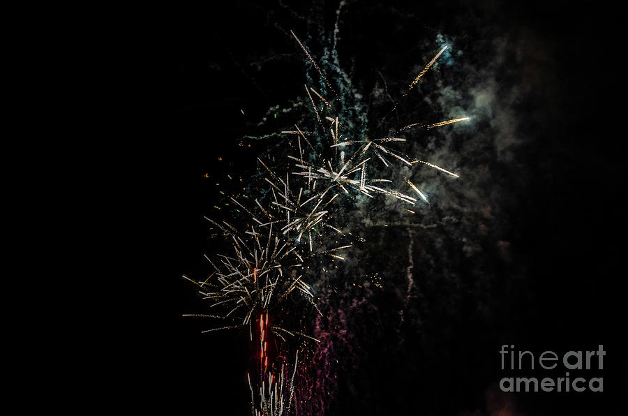Independence Day Photograph - Fireworks Display with Multiple Colors by Sue Smith
