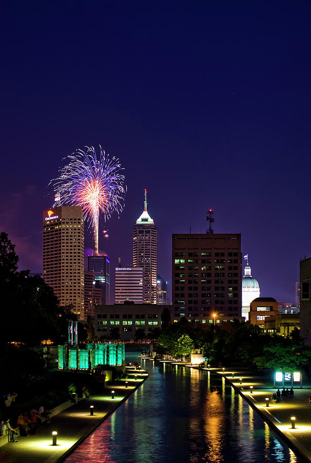 Fireworks In Indianapolis Photograph by Carl Van Rooy Photography