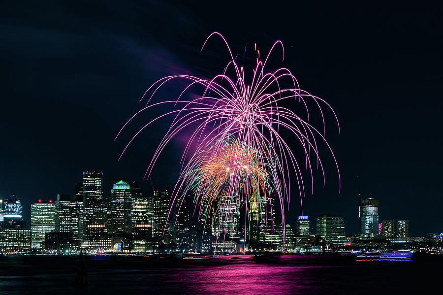 Fireworks Over Boston Photograph by Debbie Gracy Pixels