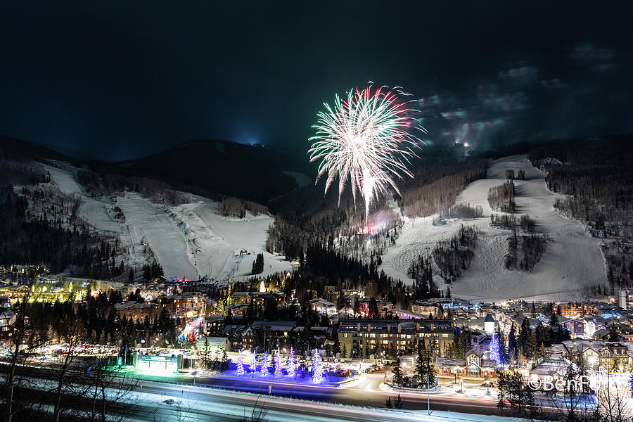Fireworks Over Vail Colorado Photograph by Ben Ford Fine Art America