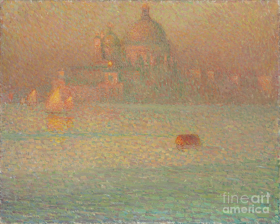 Fireworks. Winter Morning In Venice Drawing by Heritage Images