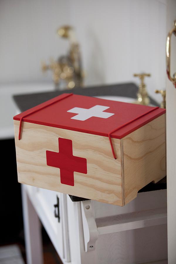 First Aid Box Painted With Red Cross Photograph by Great Stock!